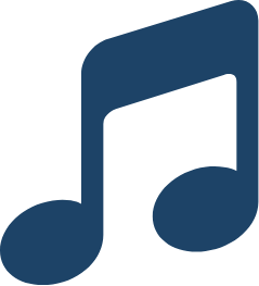icon blue music